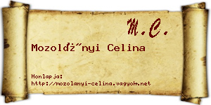 Mozolányi Celina névjegykártya